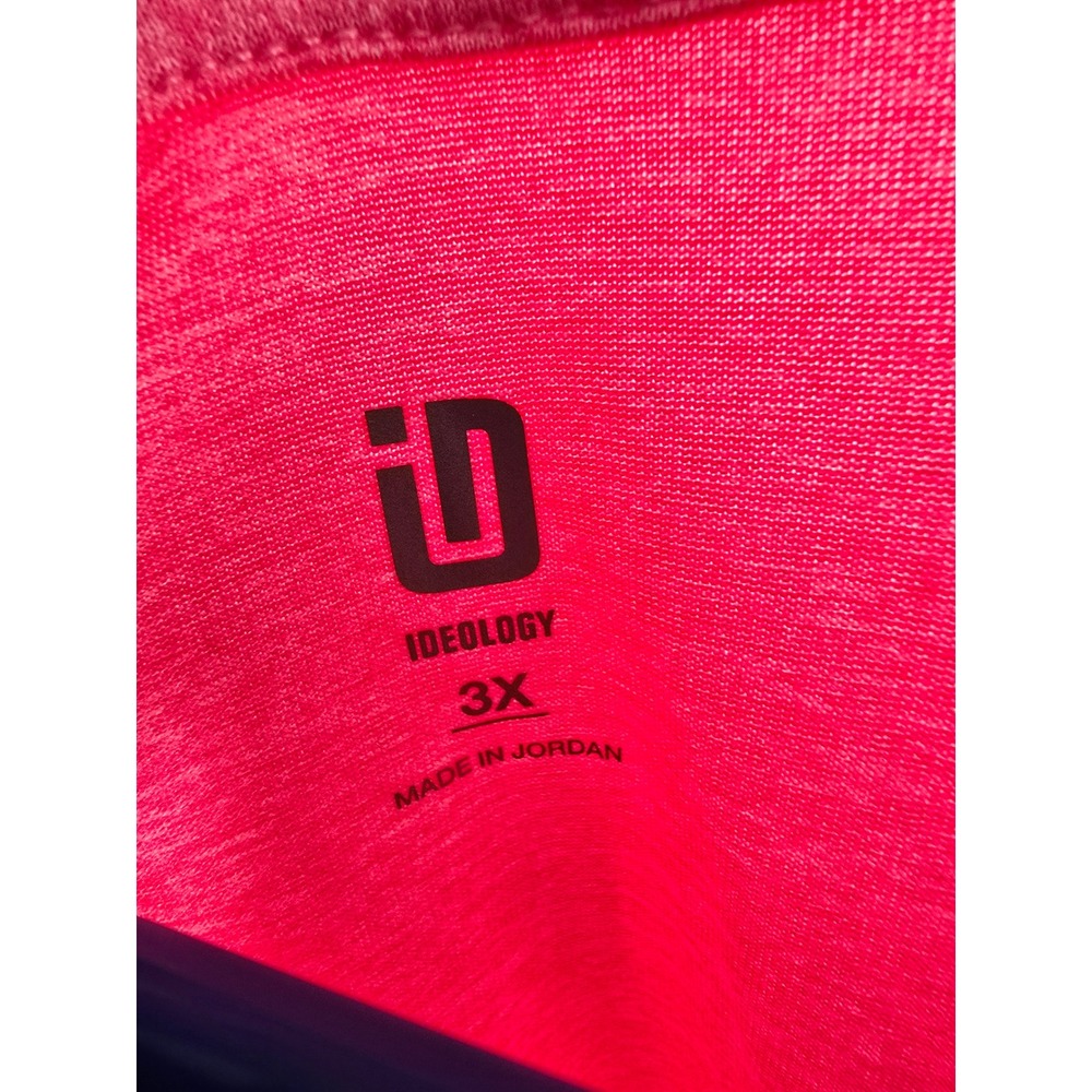 Ideology Womens Plus 3X Molten Pink Performance V-Neck T-Shirt 100177032WN NEW - Picture 6 of 6